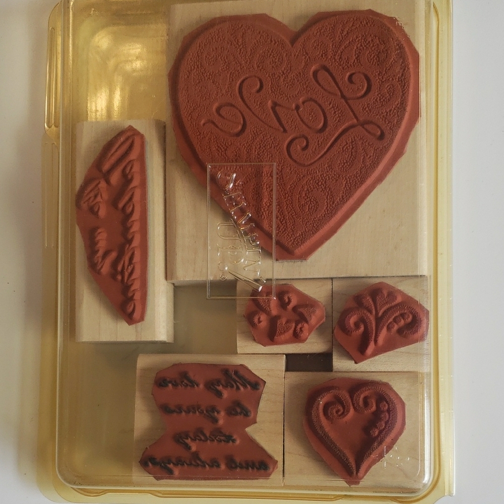 Heart and Script Design Stamp Set - Picture 2 of 2